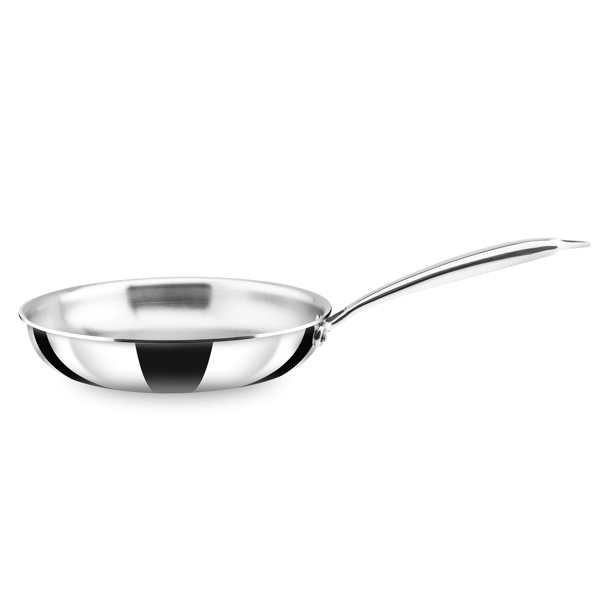 PRINGLE Triply Stainless Steel Fry Pan 20 Cm with Riveted Cast Handle | Induction Base | Cookware | Frying Pan