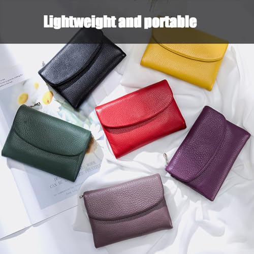 Joyfullygo Wallet, Unisex Pebble Leather Wallet, Leather Wallet with Money Clip for Coins and Cards, Small Compact Purse (1pc-g)3