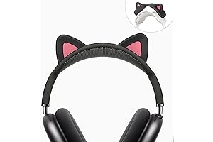 Soft Silicone Headband Protector Cover Compatible with Apple AirPods Max Headphone (Cute Cat Ears Design)