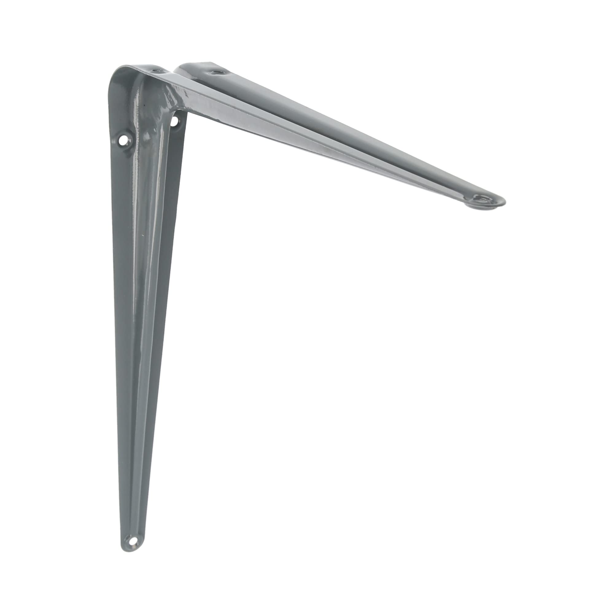 Amig - 10 Palomillas para Estanterías de Pared - Escuadras Metálicas para Baldas - Ángulos para Estantes - Soportes - Acero - Color Gris - Medida 450x400 mm - Peso Máximo Recomendado: 35 Kg