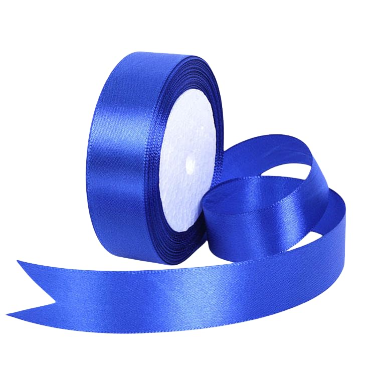 20mm Royal Blue Satin Ribbon 22M ，Fabric Hair String Ribbon for Craft, Flower Bouquets, Gift Wrapping, Wedding, Bow Making and Valentines Christmas Decoration (Royal Blue, 2CM) — image 1