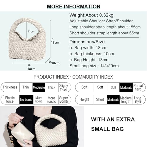 Handbags for Women Weave Vegan Leather Tote Bag With Pocket Wallet Purse Hand bag Crossbody Strap Small Bag With Compartment2
