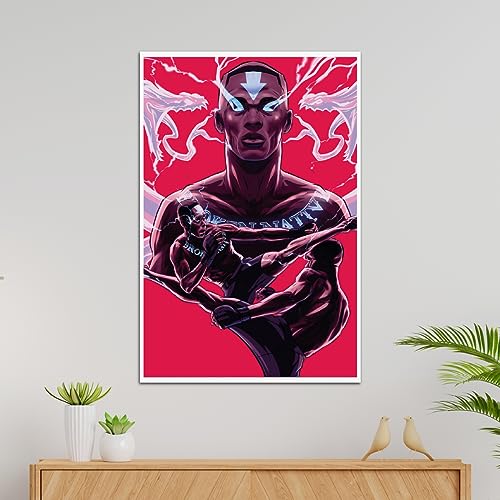 Image of TenorArts Israel Adesanya Poster MMA Fighter Fan Art Print Wall Poster with Thick 300 GSM Matt Finish Paper (18inches x 12inches)