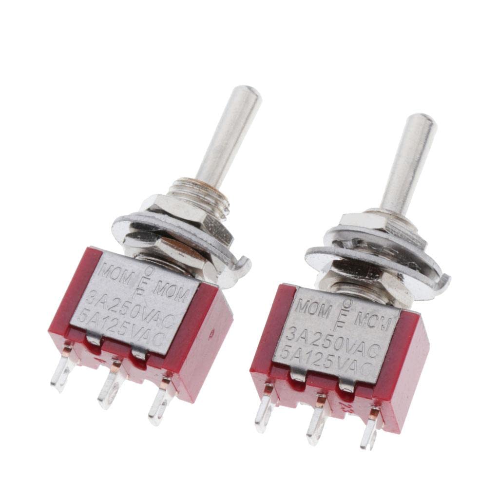 2Pcs Precision Toggle Switch Double Self-Resetting 3 Way Toggle Switch | Electrical & Test Equipment | Connectors, Switches & Wire | Switches | Toggle Switches