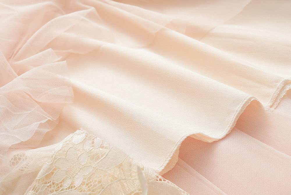 Röcke,Damen Maxirock Beige Elastische Hohe Taille Spitze Spleißen Tüll Faltenrock Süße A-Linie Geraffte Geschichtete Elegante Lange Röcke Für Mädchen Damen,S