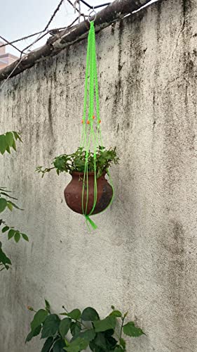 Plant Hanger Pack of 6,Hanging Plant pots Indoor Outdoor, Nylon Rope 22 inch (White)