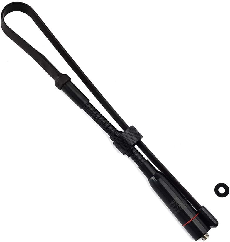 TWAYRDIO Antena táctica CS hembra SMA 18.7 pulgadas plegable 144/430MHz 2M/70CM Antena de radio bidireccional para Baofeng UV-5R Series BF-888S GT-3
