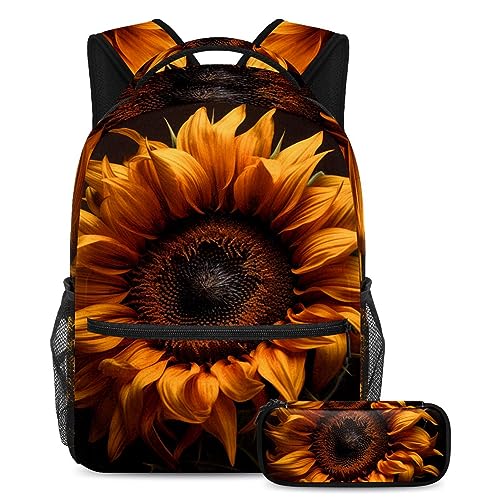 Sac à dos tournesol grand volume contre le désordre des fournitures scolaires