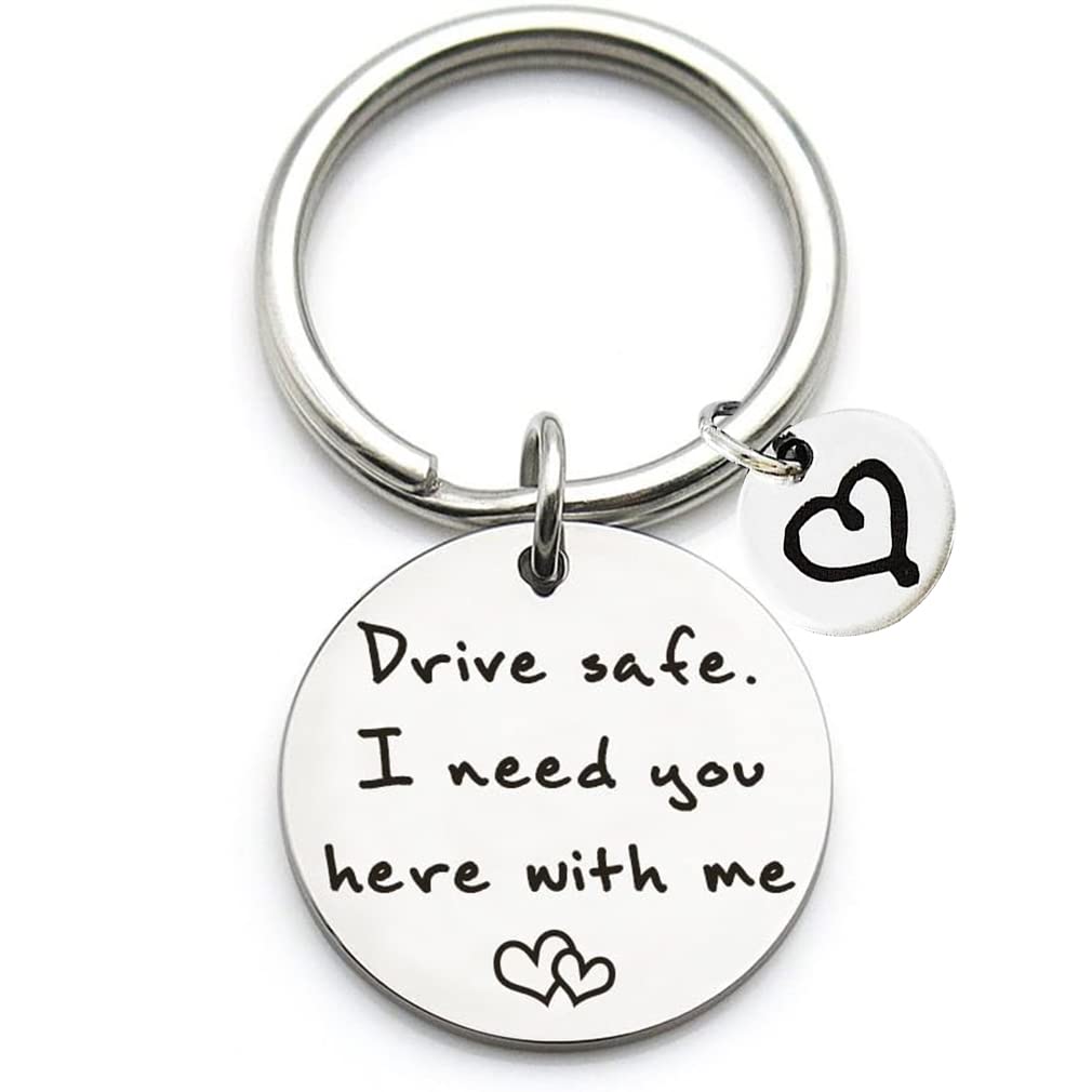 TecreoDrive Safe Key Chain I Love You I Need You Key Ring Boyfriend Husband Gift Driver Birthday Valentine’s Day Christmas Gifts for Him Boyfriend Husband Key Chain Gifts