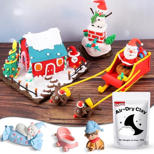 Image of ifergoo 125g White Air Dry Clay, 4.41 oz Foam Magic Modeling Clay for Kids