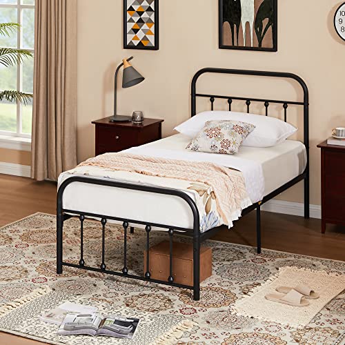 VECELO Metal Platform Bed Frame with Headboard #TOP11