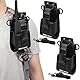 DECARETA 2 Stück Multifunktions-Tasche Funkgerät Tasche Nylon Pouch Case Schwarz Funktasche Holder mit Verstellbarem Riemen for GPS Phone Handy Two Way Radio Walkie Talkie Funkgerät