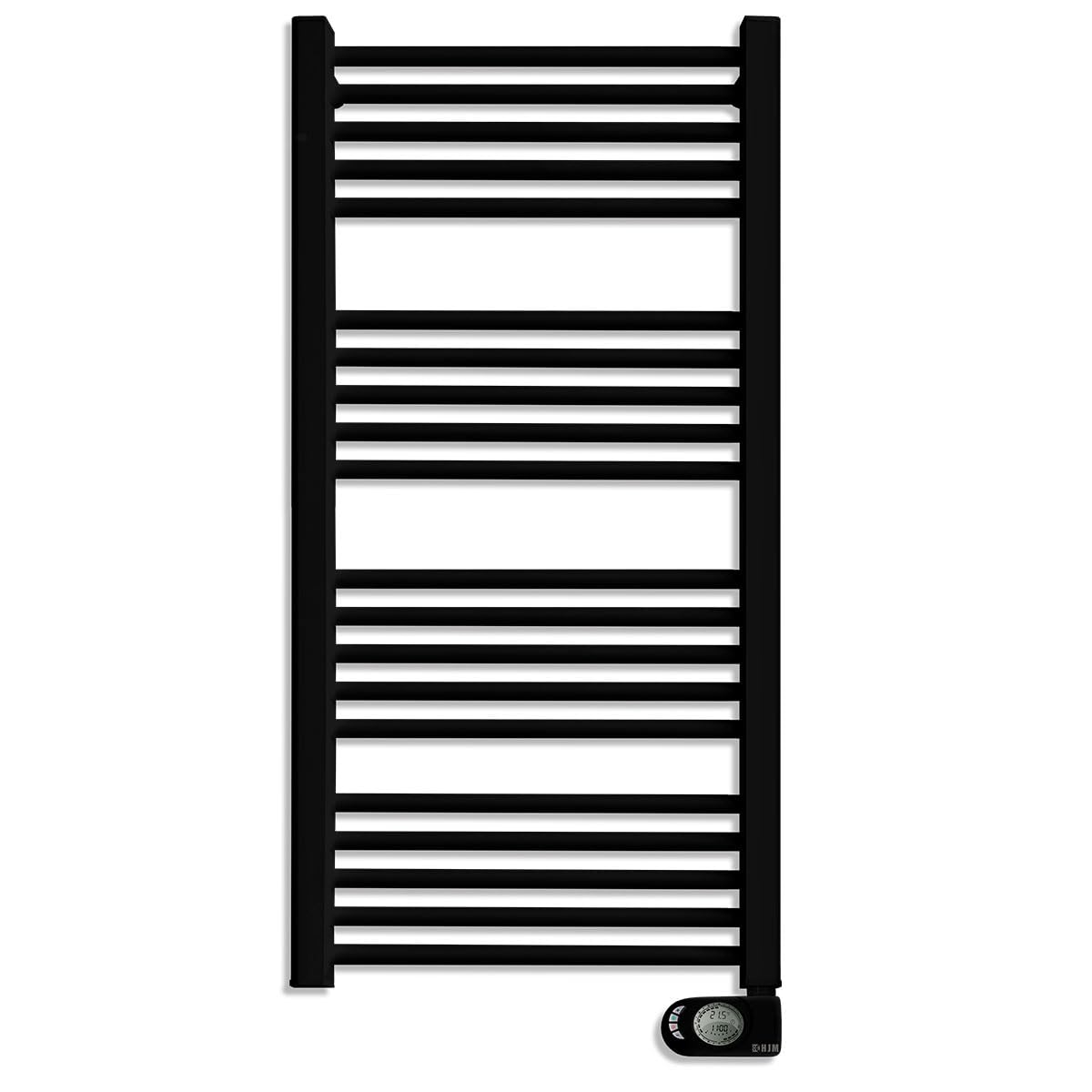 HJM Radiador Secatoallas Bajo Consumo NOOR 750, Programación 24/7, Turbo 2 Horas, 750W, Negro