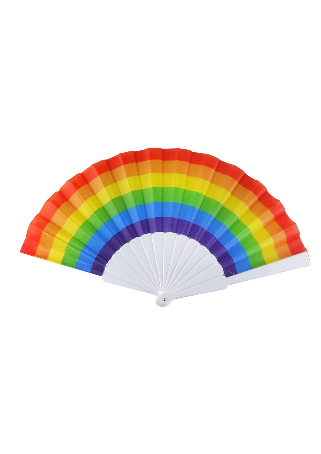 The Fancy Dress® Deluxe QUALITY GAY LESBIAN PRIDE FANCY DRESS ACCESSORY Rainbow Hats Jewellery LGBT Parade Party Lot UK (Pride Folding Fan)