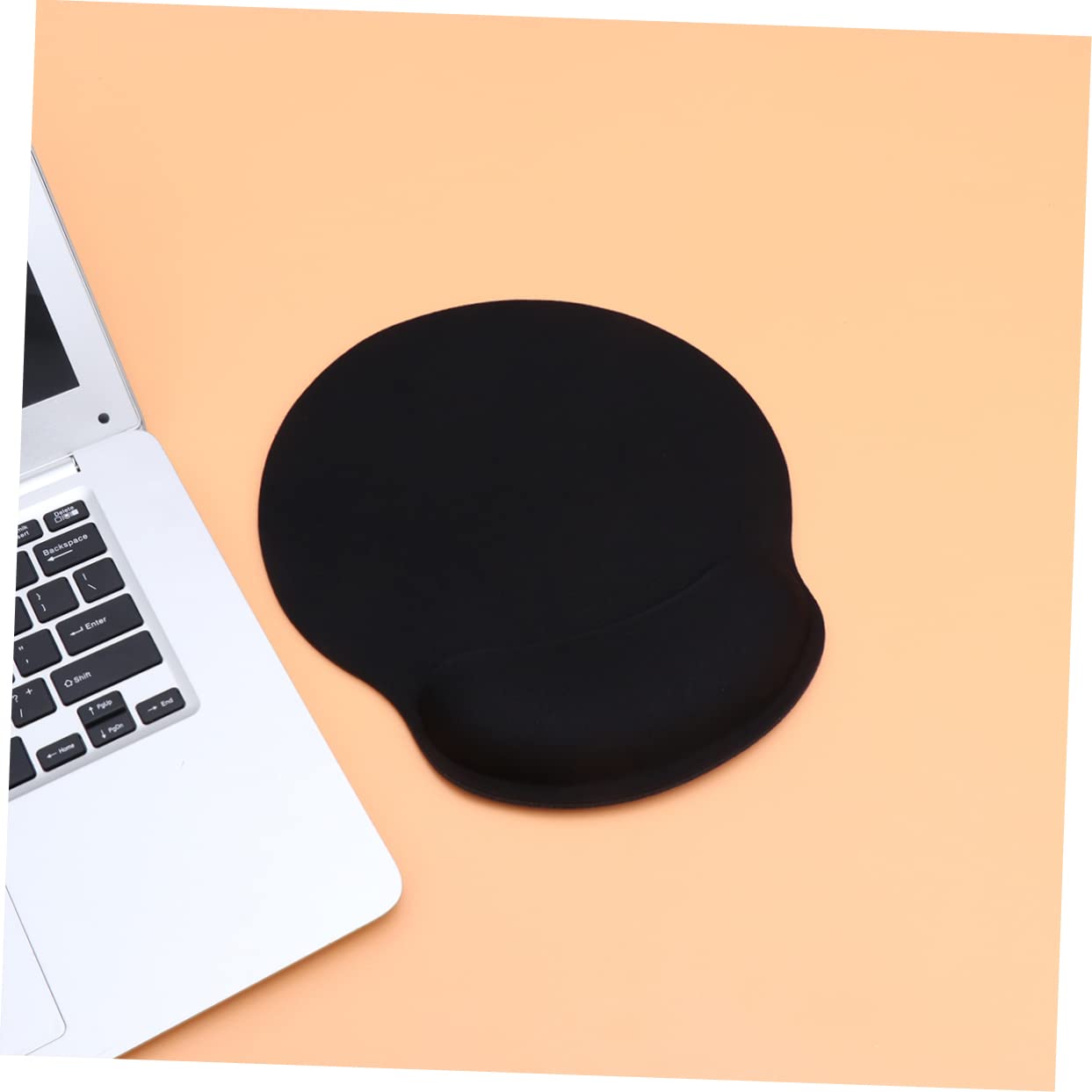 Tofficu 2sets Poggiapolsi Per Tastiera e Mouse Cuscinetti Materiale Ergonomico Supporto Per Polso Per Ufficio e Gaming Design Elasticizzato Per Comfort Prolungato Nero