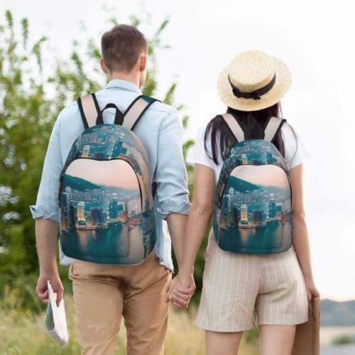 Sac à dos de transport imprimé Hong Kong pour le week-end