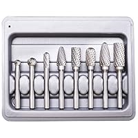 Wolframstahl Fräser, SPTA 8-Teilig Frässtifte 6mm Schaft Bit zum Holz Metall Marmor schnitzen, schleifen, gravieren usw, Bohren Tools, geeignet für Bohrmaschine, Multifunktionswerkzeug -CTBSET