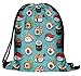 Beutel Fullprint Tasche Gymsac Turnbeutel Jutebeutel Print Bag Fitness Sushi [010]