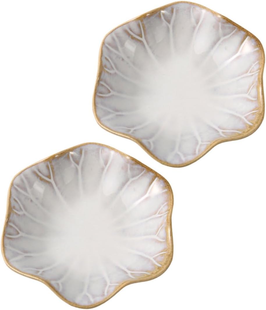STAHAD 2pcs Ceramic Dipping Dish for Sauces and Appetizers