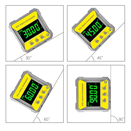 Buscador de ángulos digital LCD 4x90° precisión 0.2° miniatura 6