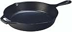 Lodge Seasoned Cast Iron Skillet - 12 Inch Ergonomic Frying Pan with Assist Handle, black