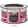 Dog Playpen Puppy Play Pen Indoors Pet Crate Small Dog Cage Portable Foldable Cat Kennel for Kitten Hamster Rabbit Bunny Guinea Pig with Collapsible Food Bowl Carrying Case