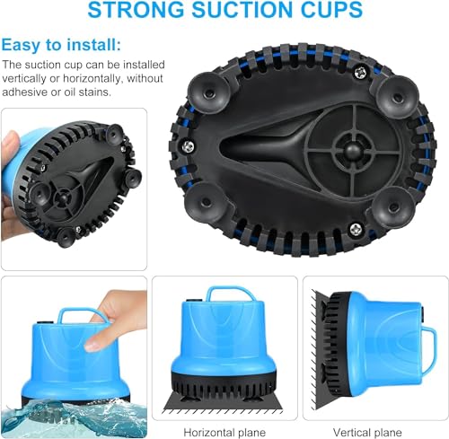 Image of VAYINATO 80W | 3200L /Hr | Lifts Upto 3m (Blue) Bottom Suction Low Water Level Dry Run Safe Submersible Water Pump For Aquarium, Koi Ponds, Hydroponic and Water Fountains by Petzlifeworld