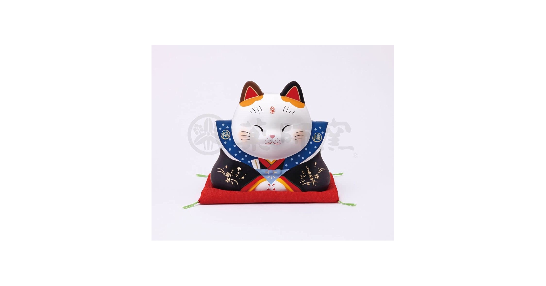 Amazon.co.jp: 薬師窯(yakushigama) 錦彩福助招き猫(4号) 【7845