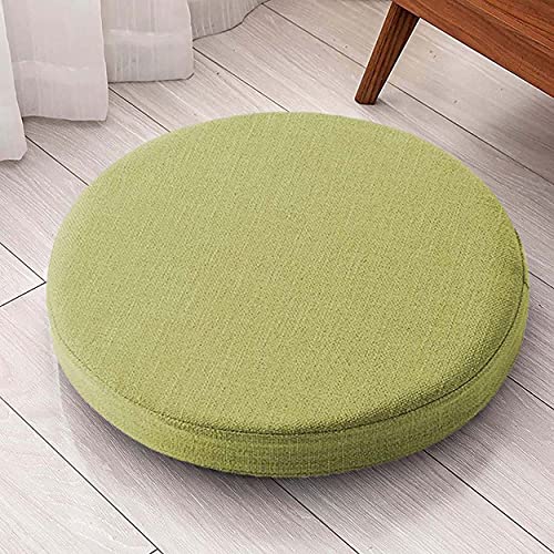 Waigg Kii Coussins de chaise ronds lavables pour intérieur et extérieur, maison, jardin (45 x 45 x 8 cm, vert)