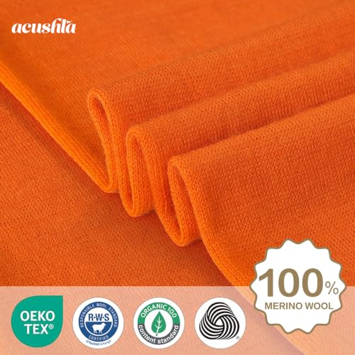 Image of ACUSHLA 100% Merino Wool Neck Gaiter Men Women Winter Ski Face Mask Scarf