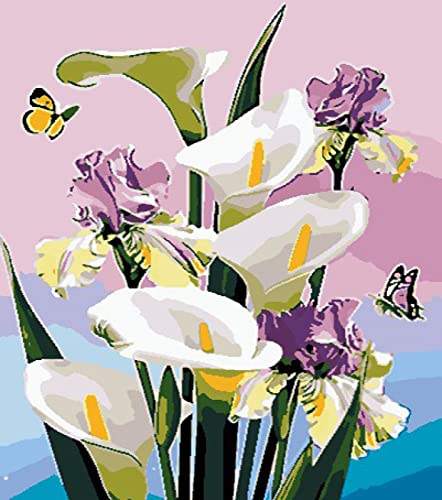 Broderie diamant 5D fleurs pour personnaliser une décoration murale