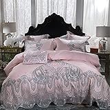 4-teiliges Bettlaken-Set, Bettbezug, 4-teiliges Set aus Seide, 100% Hotelartikel-Set, leichtes Mikrofaser-Bettbezug-Set, Luxus-Set (Farbe: B, Größe: King) (C Queen)