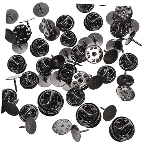 Homoyoyo 50Sets Pin Back Clutch Brooch Locking Pins for Badges Enamel Pin Backing Holder and Accessories for Jewelry Making and Craft Projects