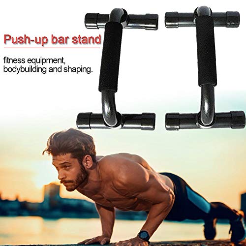 Push Up Handle Set, demping Foam Grip en antislip Rubber Base Family Fitness apparatuur, zwarte Push Ups oefening borst… - Image 8