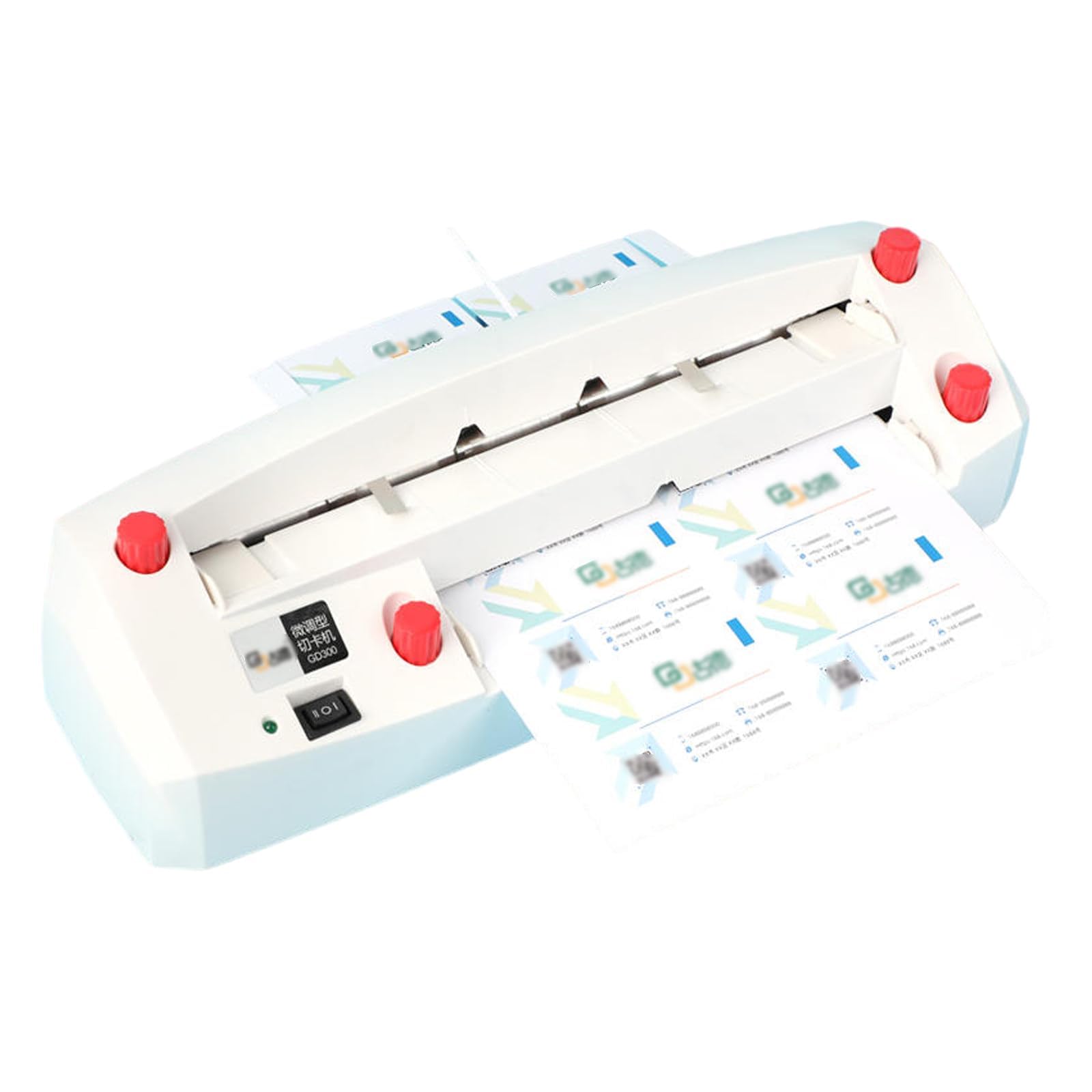 Automatyczna elektryczna krajalnica do wizytówek, silnik 20 W do wydajnego i precyzyjnego cięcia, regulowana krajalnica kątowa do wielu kart o standardowym rozmiarze (300 g)