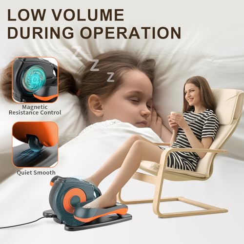 Elektrischer Ellipsentrainer mit Festen Fußmassagen, Ellipsen-Maschine Unter dem Schreibtisch für Senioren, Tragbare Ellipsen-Trainer für Jugendliche und Erwachsene – Bild 6