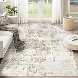 Picture of 5x7 Area Rugs for Living Room, Washable Modern Abstract Large Area Rug Neutral Soft Non Slip Kids Rug Stain Resistant Indoor Carpet for Bedroom Nursery Dining Room Home Office(BeigeBrown, 5'x7')