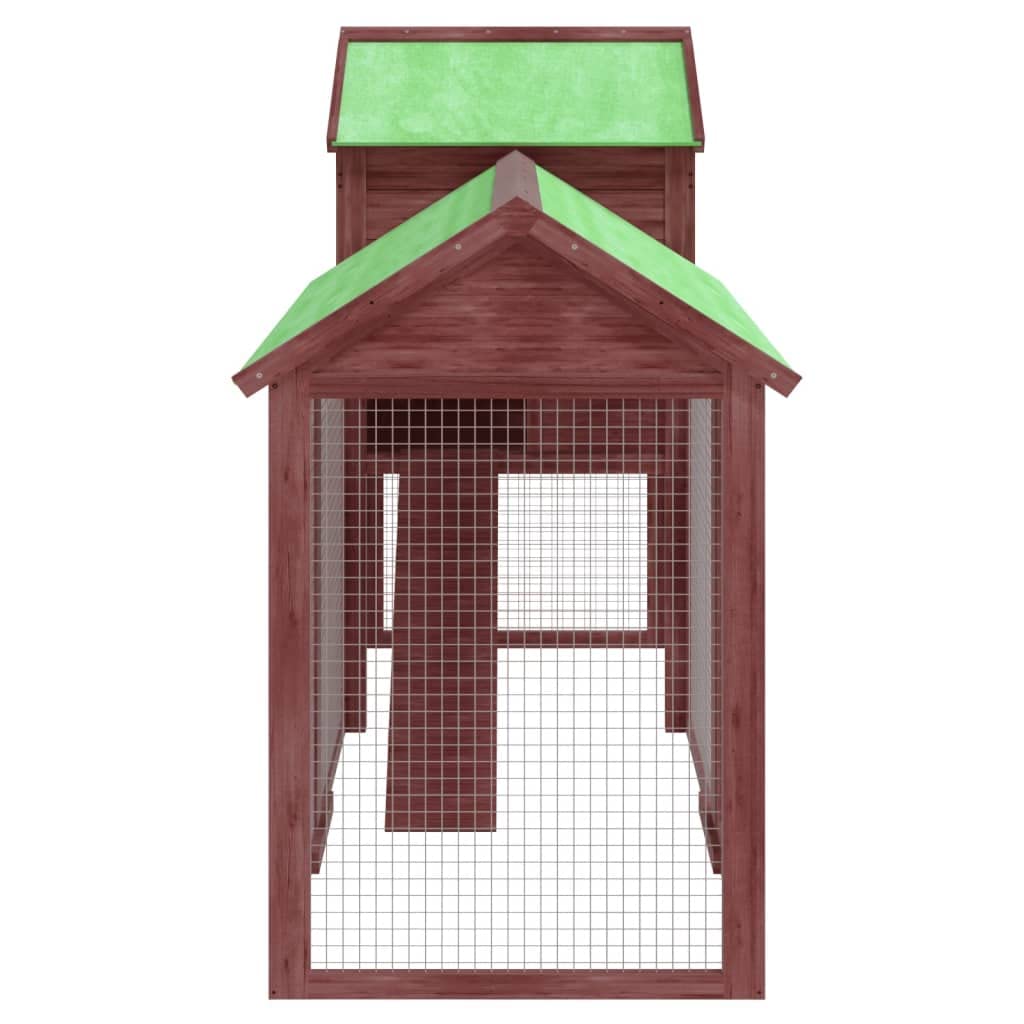 Gallinero moca 193 x 65 x 117 cm de madera maciza de pino con nido, rampa y zona para dormir, estable gallinero para aves de corral, patos y conejos