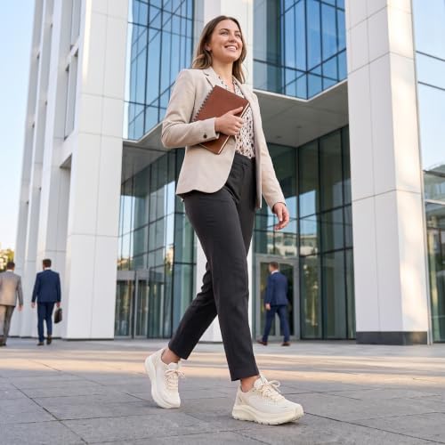 Image of JACKSHIBO Wide Toe Box Shoes Women Slip on Arch Support Sneakers