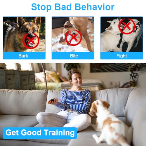 Aomig Anti Bell Gerät Hunde 4 Modi Hundetraining Antibell Ultraschall Gerät USB Aufladung Hunde Bellen Stoppen Hundeabwehr Erziehungshilfen für Hunde Automatisch Ausrüstung Nachtwanderungen (800MAh)