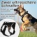rabbitgoo Hundegeschirr mittelgroße Hunde, Anti Zug Geschirr Hund Verstellbar mit Griffe Verbreitert, Robust und Verschleißfest, Taktisches Hundegeschirr mit Metallschnallen zum Wandern(M, Schwarz)