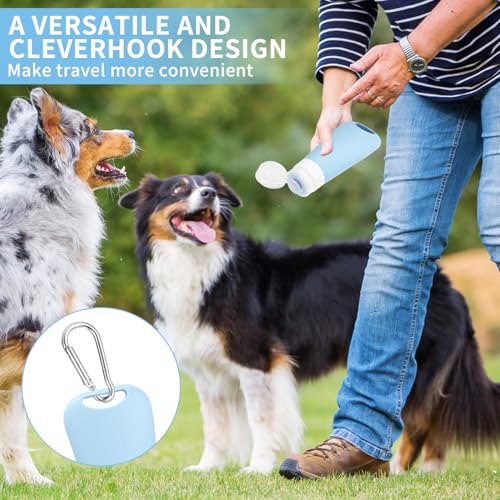 5 Stück Futtertube zum Befüllen Hund,90 ml Leberwurst Hunde Tube Wiederverwendbare Hundeleberwurst Tuben, Leere Tuben zum Befüllen mit Karabiner und Reagenzglasbürste für Hundetraining als Belohnung