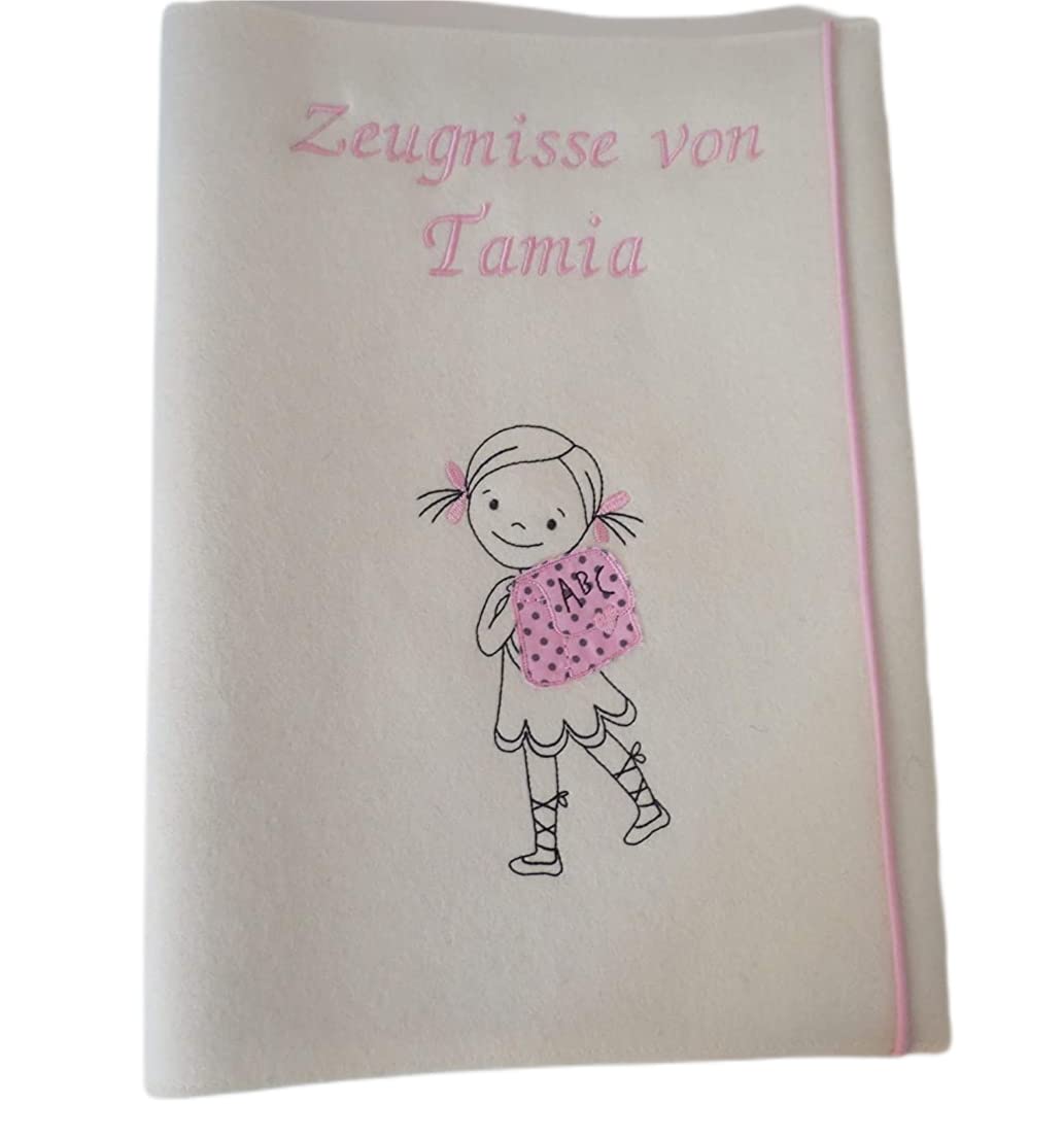 Zeugnismappe Wollfilz Mappe Zeugnisse DIN A4 Grundschule Schule