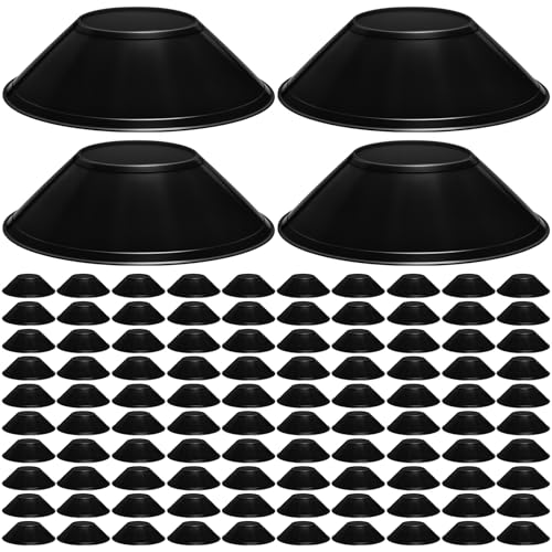 wlilupah 100 Pcs Mini Soccer Cones for Sport Agility Disc Cones Soccer Training for Agility Drills Sports Football Basketball Football Basketball Drills (Black)
