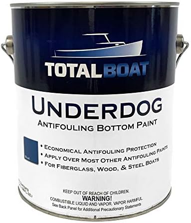 TotalBoat Underdog Marine Antifouling Bottom Paint for Fiberglass, Wood and Steel Boats (Blue, Gallon)