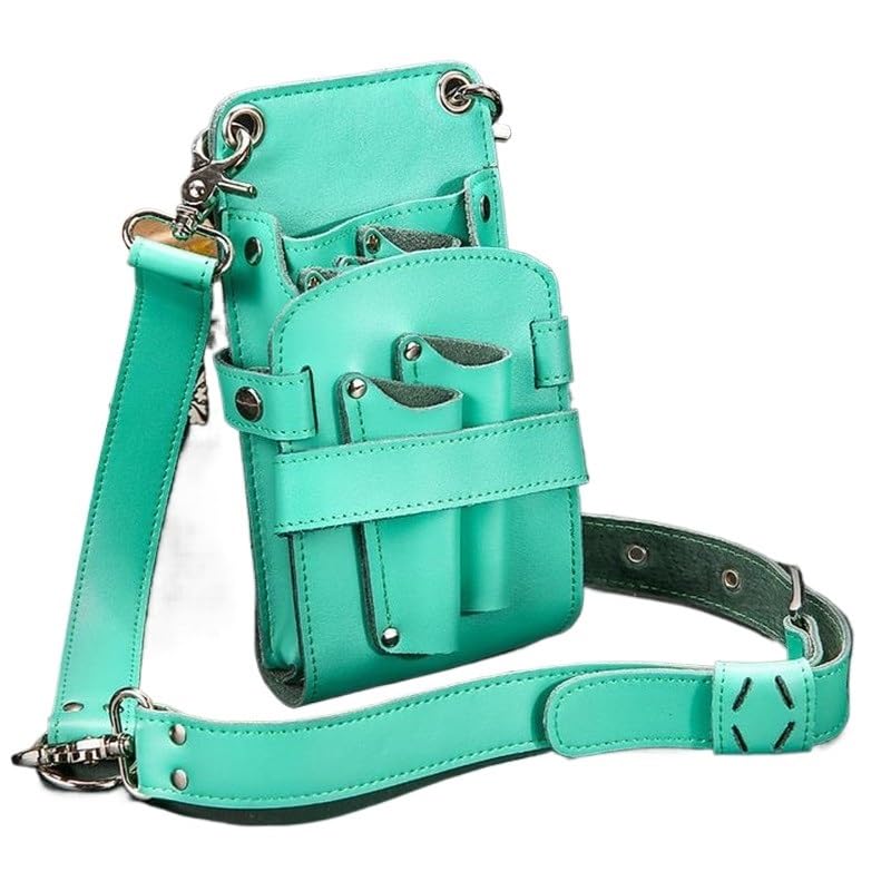 Sac pour matériel de coiffure Sac de ciseaux à cheveux pliable, étui à peigne, sac de taille, sac messager, support de pochette, étui for ciseaux de coupe de cheveux de salon de coiffure, sac de barbi