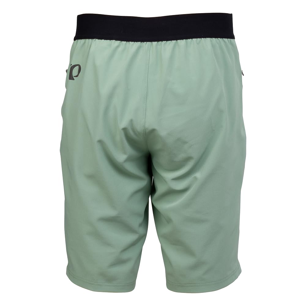 PEARL IZUMI Pantalón corto de ciclismo de montaña para hombre. Forro de gamuza desmontable y dos bolsillos con cremallera. Entrepierna cómoda y duradera de 11.5 pulgadas.