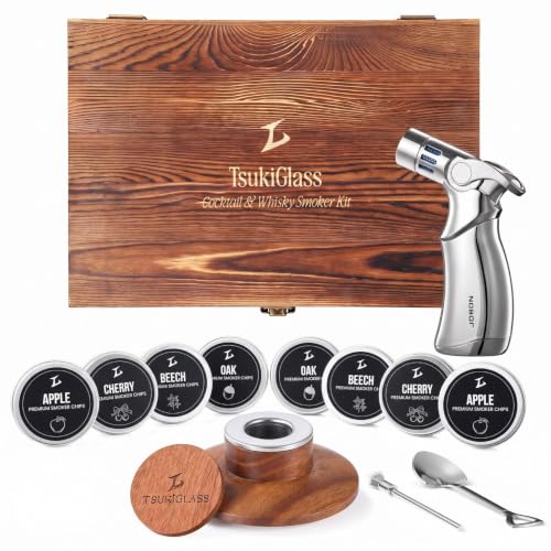 TSUKIGLASS Bourbon Whiskey Smoker Kit