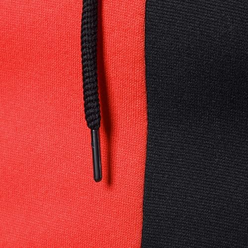 Men's Color Block Hoodie Sweatshirts Long Sleeve Casual Drawstring Hoodies Tops Fall Hoodies Fashion Sports Pullover3