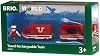 BRIO World 33746 - Travel Rechargeable Train Set | 4 Piece Wooden Toy Train Set for Toddlers | Includes USB Charging Cable | Compatible with All BRIO Sets